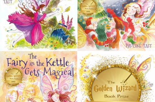 Image is of all three book covers and the award winning logo
